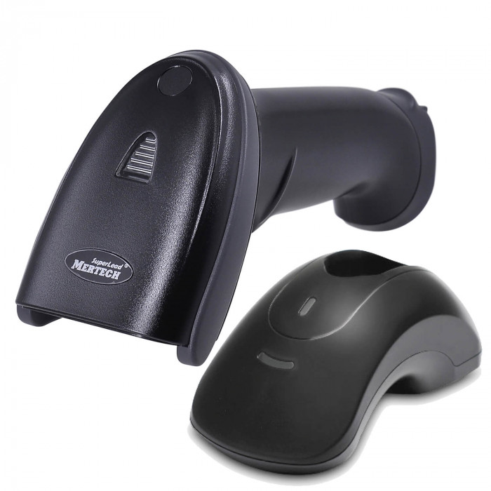 Сканер штрихкода беспроводной MERTECH CL-2210 BLE Dongle P2D USB (чёрный) с подставкой